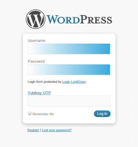 WordPress YubiKey Login