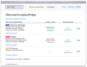 sensors Server Monitoring mit serverstate.de