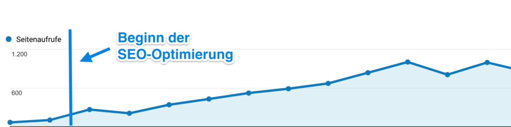 Magento SEO Erfolg: Analytics Screenshot