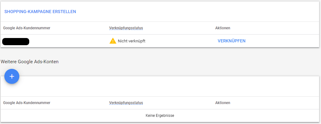 Google Merchant mit Google Ads verknüpfen